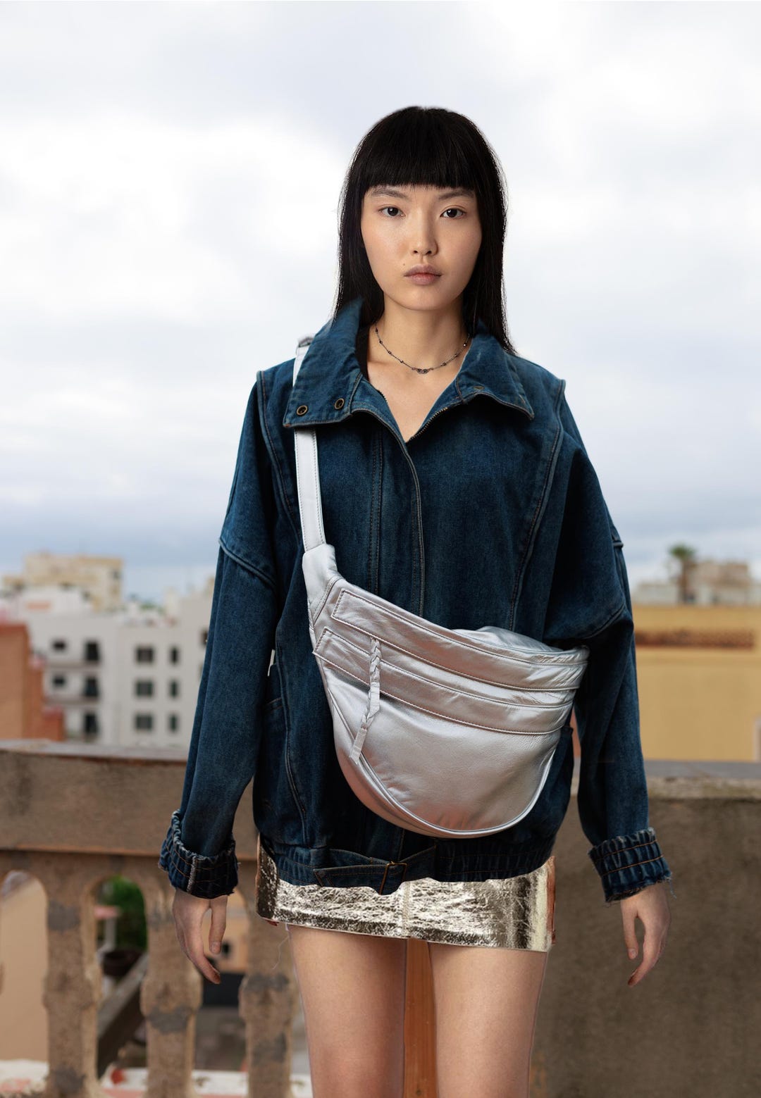 ショルダーバッグ・ポシェット OPEN YY_TheOpen Product LEATHER MOTO HOBO MINI (SILVER) HOBO