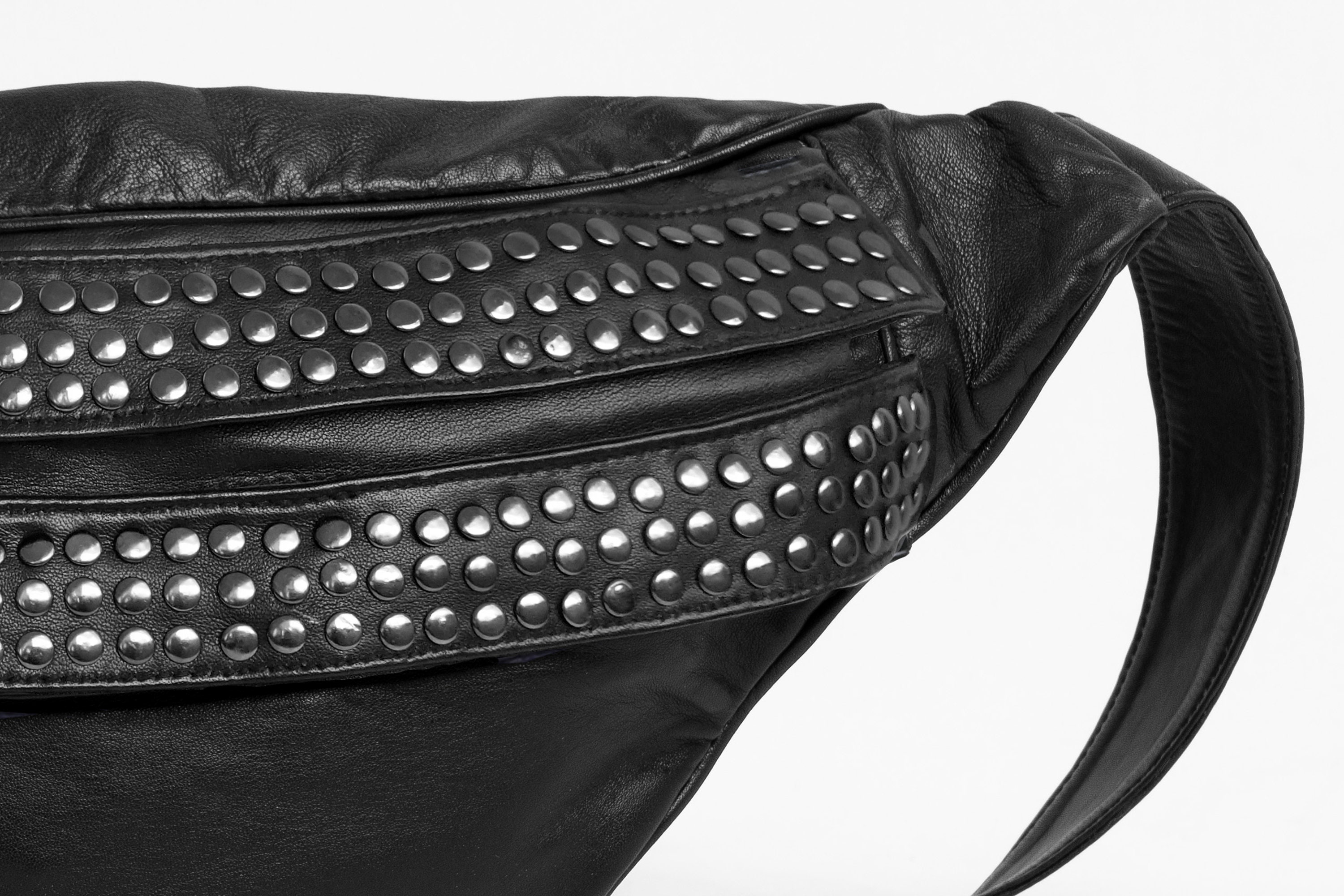 Studded Large Bum Bag XL Leather Sling Bag Women Big XL Fanny Pack Soft Leather Bag Smooth Leather Bumbag Steampunk Bag Hobo Crossbody Etsy Canada
