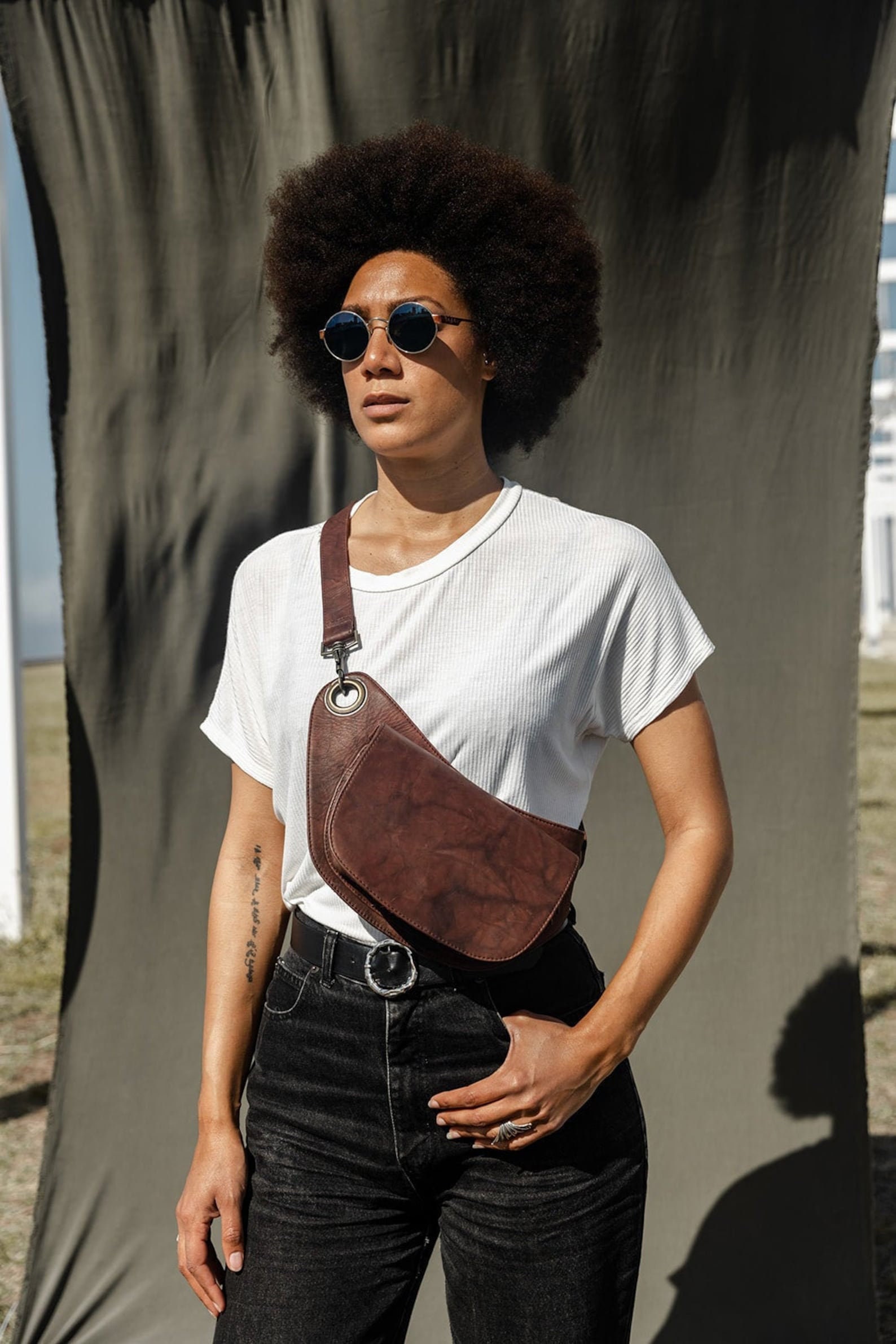 Boho Chic Fanny Pack Utilitarian Belt Bag Vintage Leather - Etsy