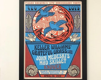 Keller Williams' Grateful Grass and John Medeski's Mad Skillet Official Concert Poster