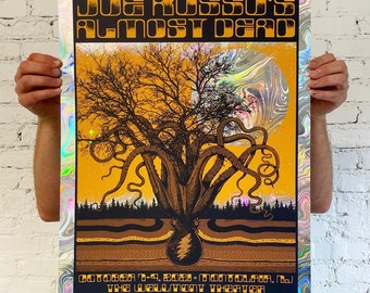 Joe Russo’s Almost Dead JRAD Concert Poster on Rainbow Swirl Foil, Montclair, NJ