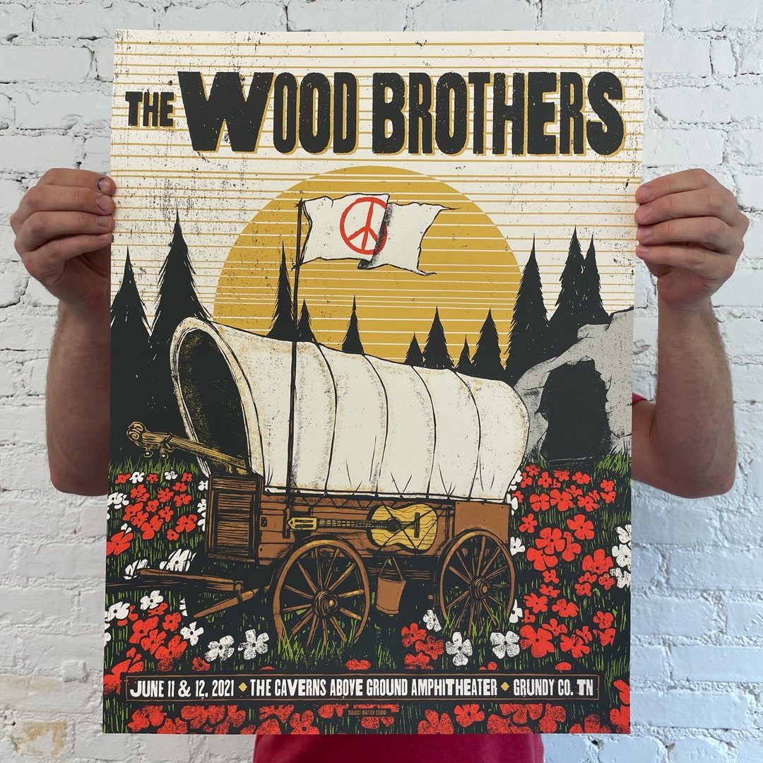 The Wood Brothers Concert Poster, the Caverns Etsy