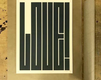 LOVE! Art Print Screenprint 18x24