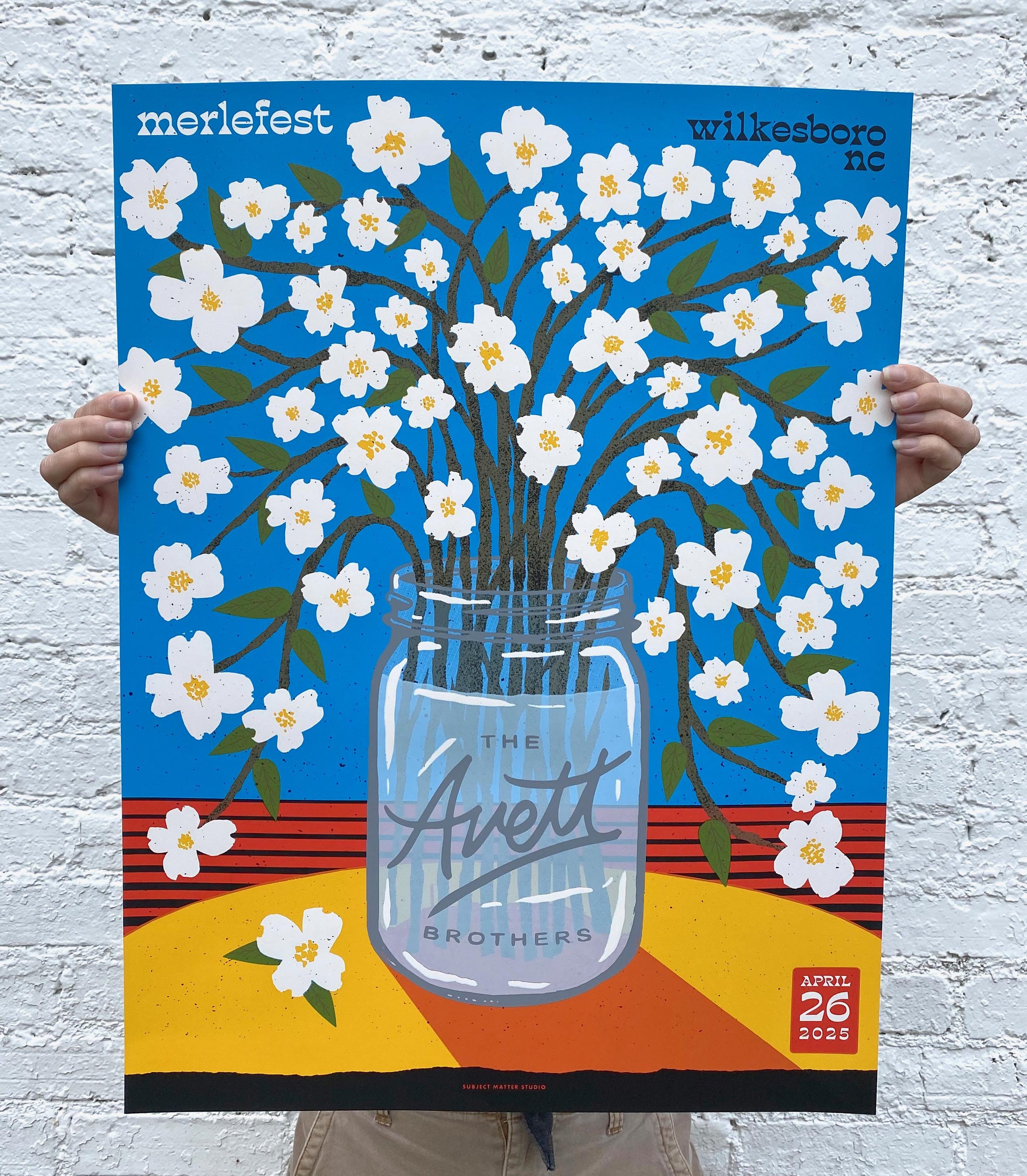 特別価格!!限定2枚セット/人気のアーウィン ブルメンフェルド作品/ポスター The Avett Brothers Merlefest 2025 Poster - Etsy