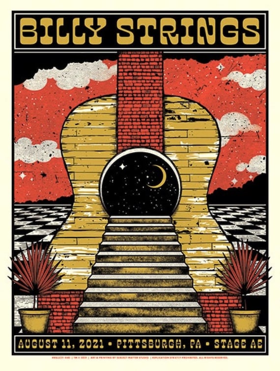 Billy Strings Poster, Pittsburgh, PA - Etsy