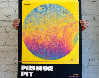 Passion Pit Concert Poster, Brooklyn, NY