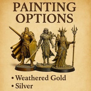 Custom Painted Miniature Upgrade | 75mm & 6.5&quot; Resin Figures | Hand-Painted Display Models for DnD, Pathfinder, Collectors