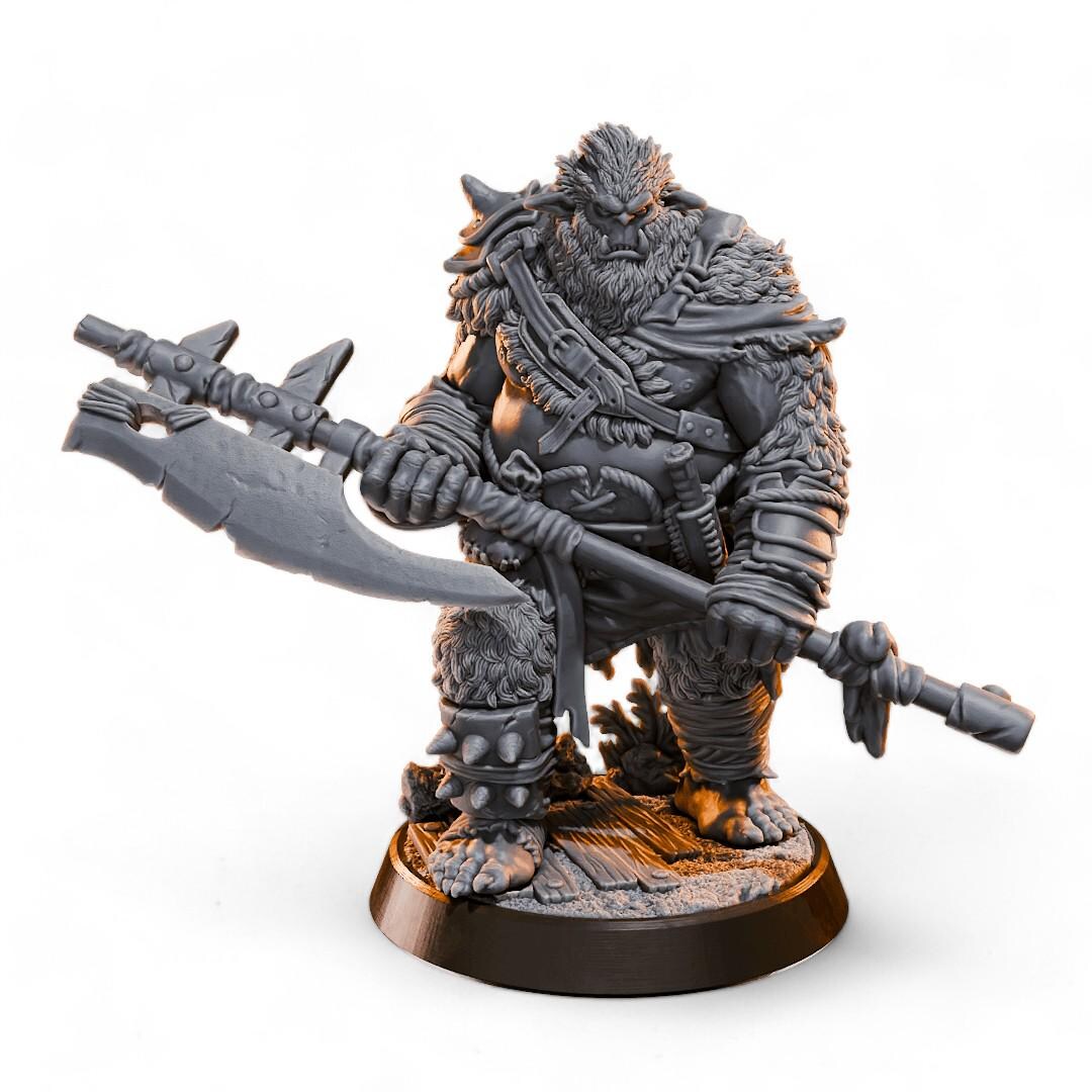 Bugbear Warrior Champion Miniature | Massive Fantasy Monster | Tabletop ...