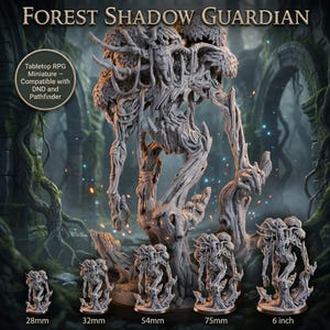 Ancient Forest Guardian Treant Miniature – Huge Woodland Boss Monster 32mm Scale DND RPG Tree Spirit Model