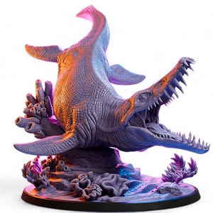 Leviathan Sea Monster Miniature | 32mm 75mm 100mm Resin Model | Aquatic Beast Miniature D&D, Pathfinder, Wargaming, and Display Collectibles