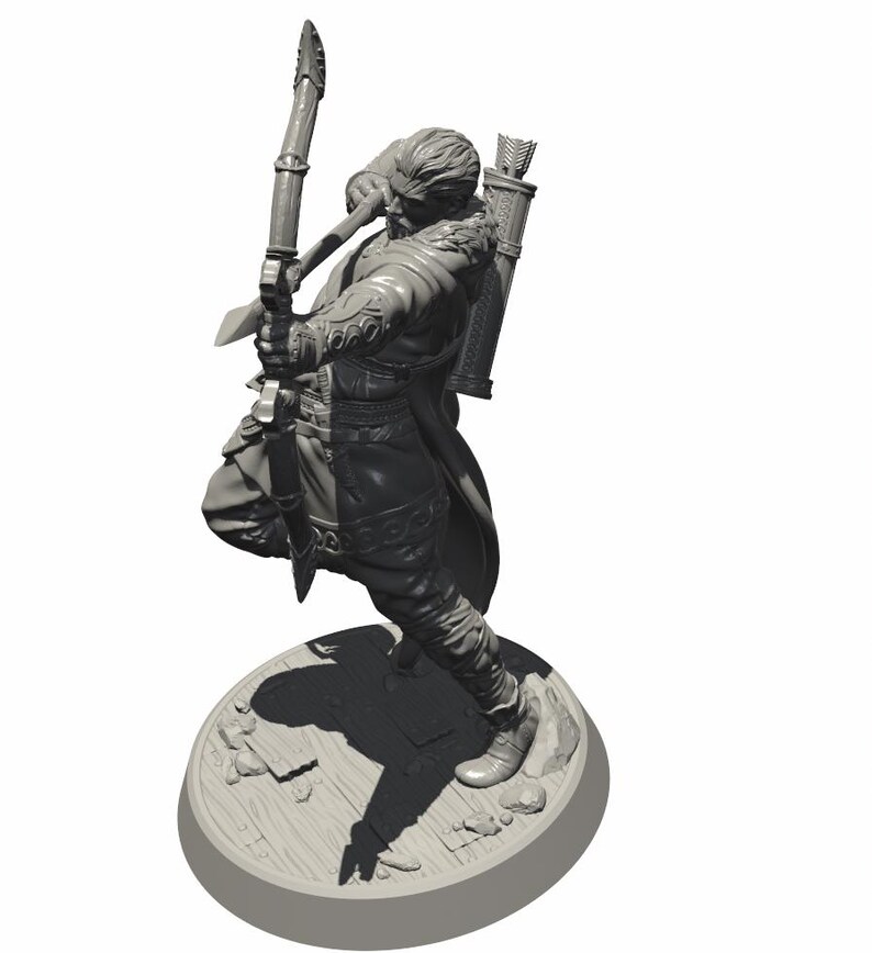 Ranger Archer Miniature Bow Warrior Forest Hunter 32mm Dnd Mini ...