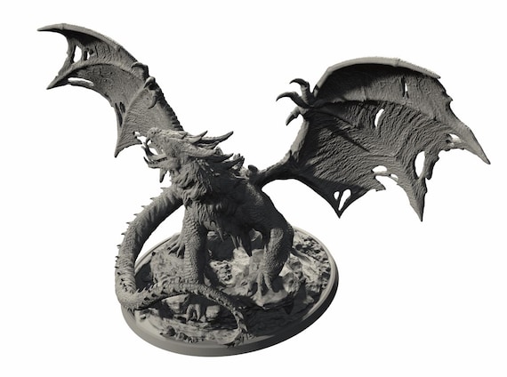 Ancient Drake Dragon Boss Mini | Winged Wyvern for Dnd, Pathfinder