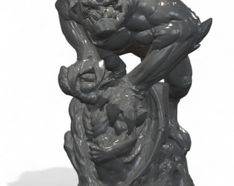 Figurka gargulca z Bronxu | Miniatura fantasy do gier planszowych 32 mm 75 mm | Figurka gotycka 6,5" 10" | Kolekcjonerska figurka gargulca