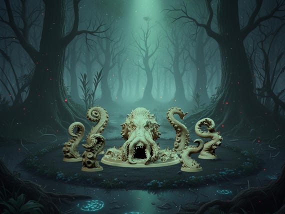 Large Kraken Miniature | Norse Sea Monster Resin Figure for Tabletop RPG, D&D, Pathfinder, Wargames | Unpainted Fantasy 28mm and 32mm Scale