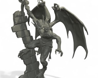 Figurka gargulca z Brooklynu | Miniatura fantasy do gier planszowych 32 mm 75 mm | Figurka gotycka 6,5" 10" | Kolekcjonerska figurka gargulca