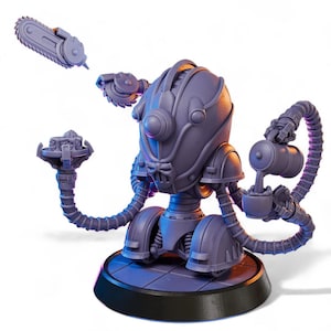 Cyber Surgeon Bot Miniature | Resin Sci-Fi Doctor Robot Model | Tabletop RPG NPC | 28mm 32mm 75mm Scale | TTRPG Wargaming Figure