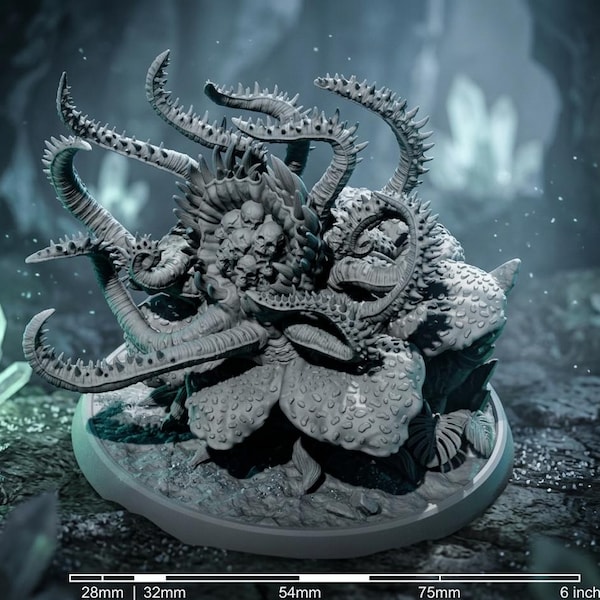 Eldritch Tentacle Horror Miniature 28 mm 32 mm 54 mm 75 mm 6 pollici Fantasy Monster Resin Figure