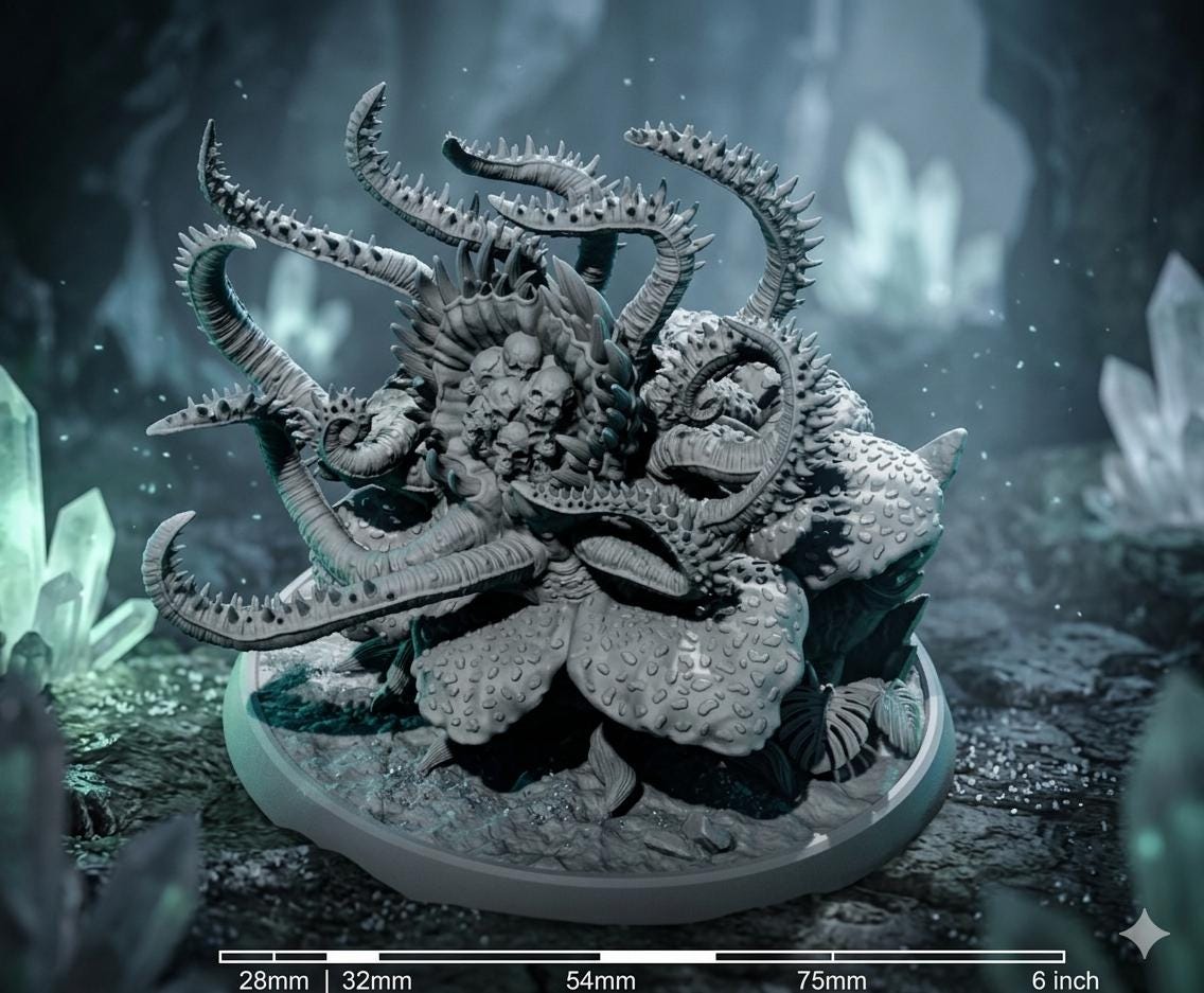 Eldritch Tentacle Horror Miniature 28mm 32mm 54mm 75mm 6 Inch