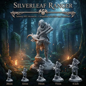 Guild Marksman Miniature 32mm 75mm 6 Inch Collectible Crossbow Rogue Thieves Guild DnD Pathfinder RPG Figure