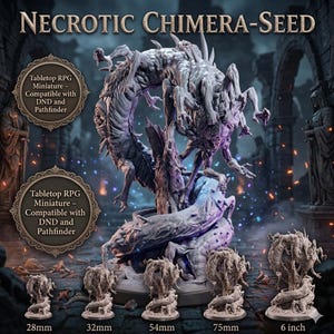 ldritch Root Horror – Antike Verderbnis-Monster Miniatur | Dark Fantasy Boss Kreatur | D&D Rollenspiel Mini | 28mm 32mm 75mm 6.5 in