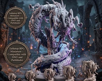 ldritch Root Horror – Ancient Corruption Monster Miniature | Dark Fantasy Boss Creature | D&D RPG Mini | 28mm 32mm 75mm 6.5in