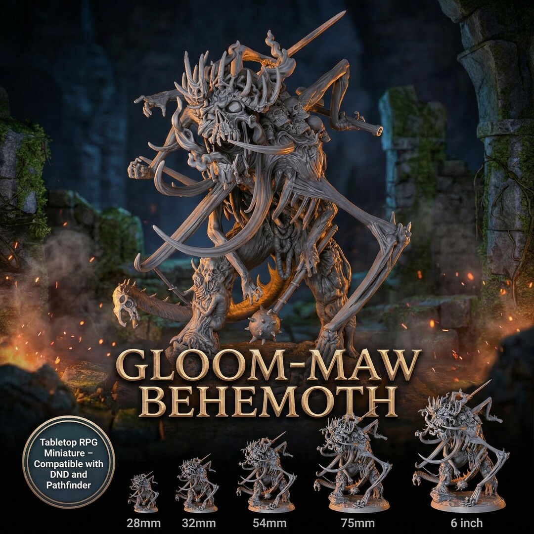 Aberration Monster Miniature Gloom Maw Behemoth Dnd Pathfinder Horror ...