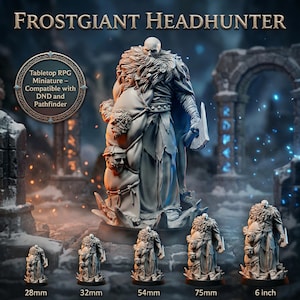 Miniatura de verdugo vikingo / Verdugo nórdico con hacha / Figura de resina de 28 mm, 32 mm, 75 mm y 6,5" para juegos de rol D&D