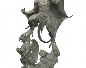 Figurka gargulca z Lexington | Miniatura fantasy do gier planszowych 32 mm 75 mm | Figurka gotycka 6,5" 10" | Kolekcjonerska figurka gargulca
