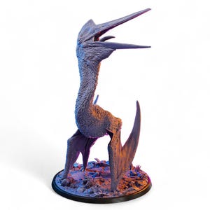 Giant Quetzalcoatlus Dinosaur Miniature – Prehistoric Flying Beast Resin Model | 32mm 75mm 100mm | Unpainted Tabletop Display Figure