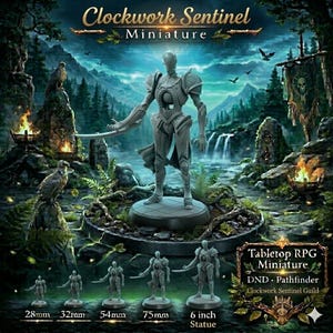 Hollow Knight Construct Miniature – Faceless Living Armor Warrior Tabletop RPG Figure 28mm 32mm 54mm 75mm 6 Inch Statue