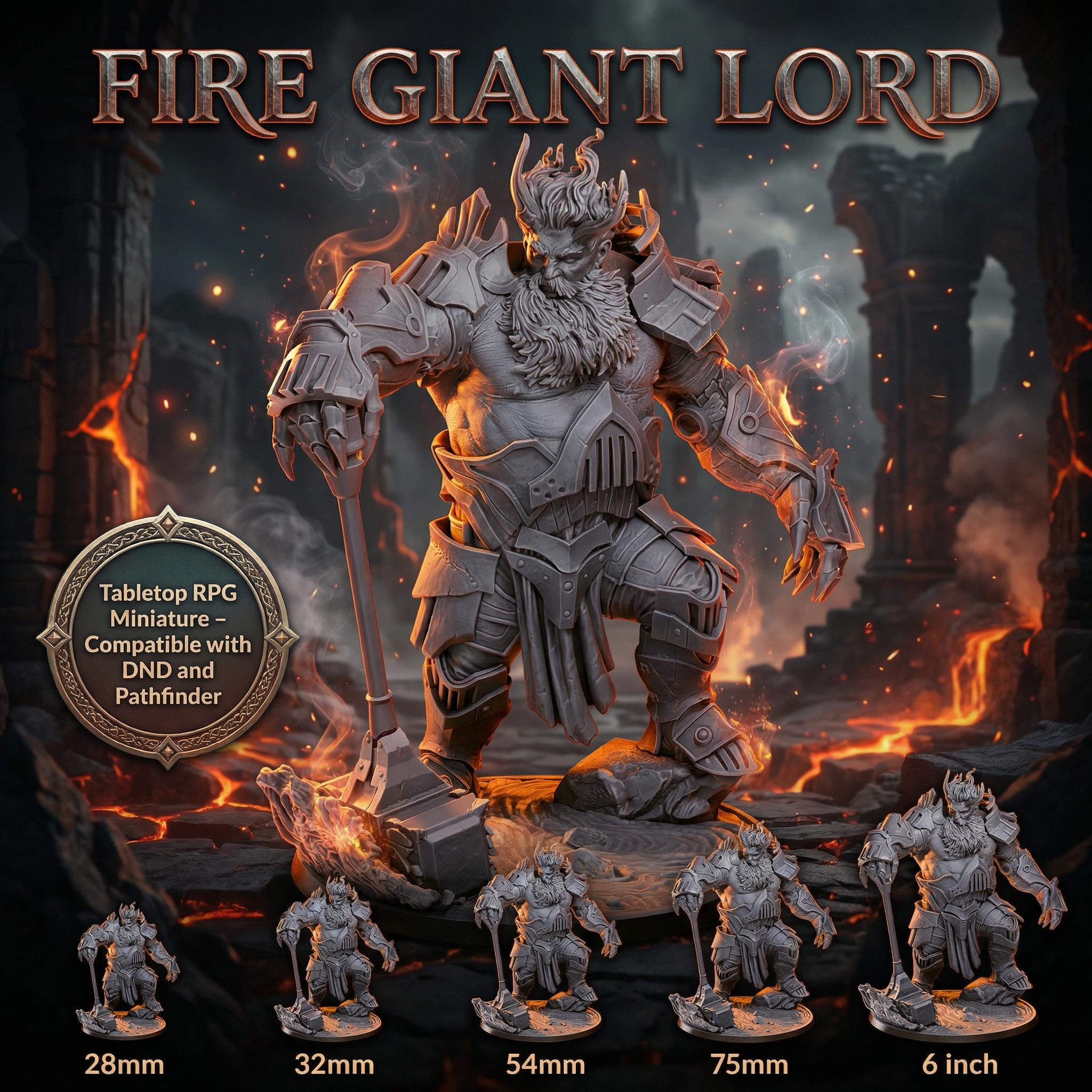 Armored Jotun Giant Miniature – Dark Fantasy Giant Warrior Resin