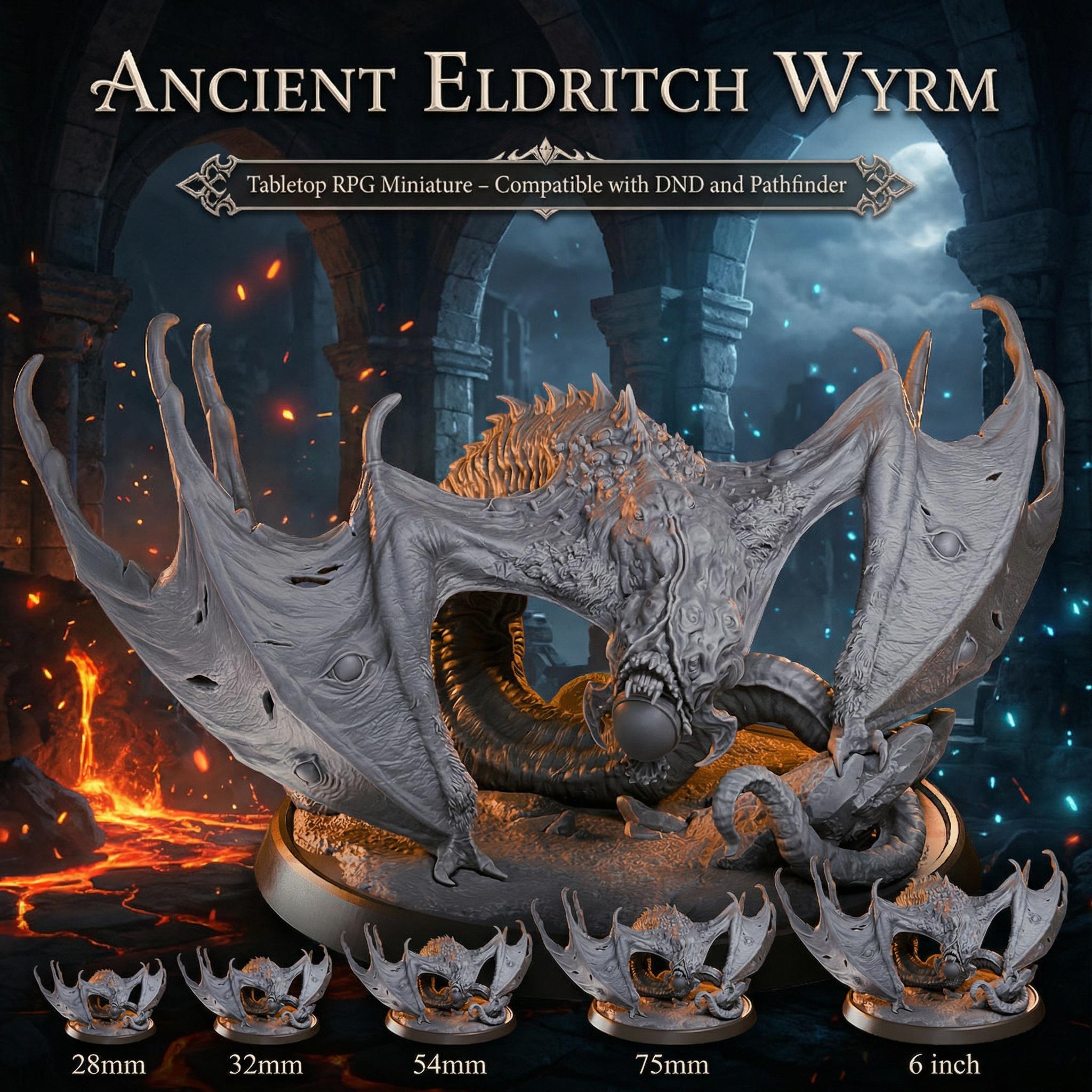 Winged Abyssal Horror Miniature 28mm 32mm 54mm 75mm 6 Inch Dark
