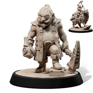 Pirate Captain Miniature | 3D Printed Resin Figure | Tabletop RPG Mini | DnD, Pathfinder, Fantasy Pirate Hero | Unpainted Collectible Model