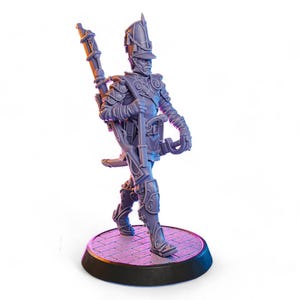 Miniature de garde-fusil steampunk | Modèle en résine de jeu de guerre de table, soldat d&#39;élite