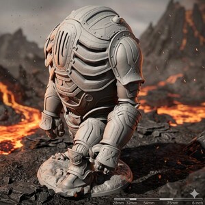 Iron Golem Miniature, Heavy War Construct, Dungeon Guardian, Fantasy RPG Boss Figure 28mm 32mm 54mm 75mm 6 Inch