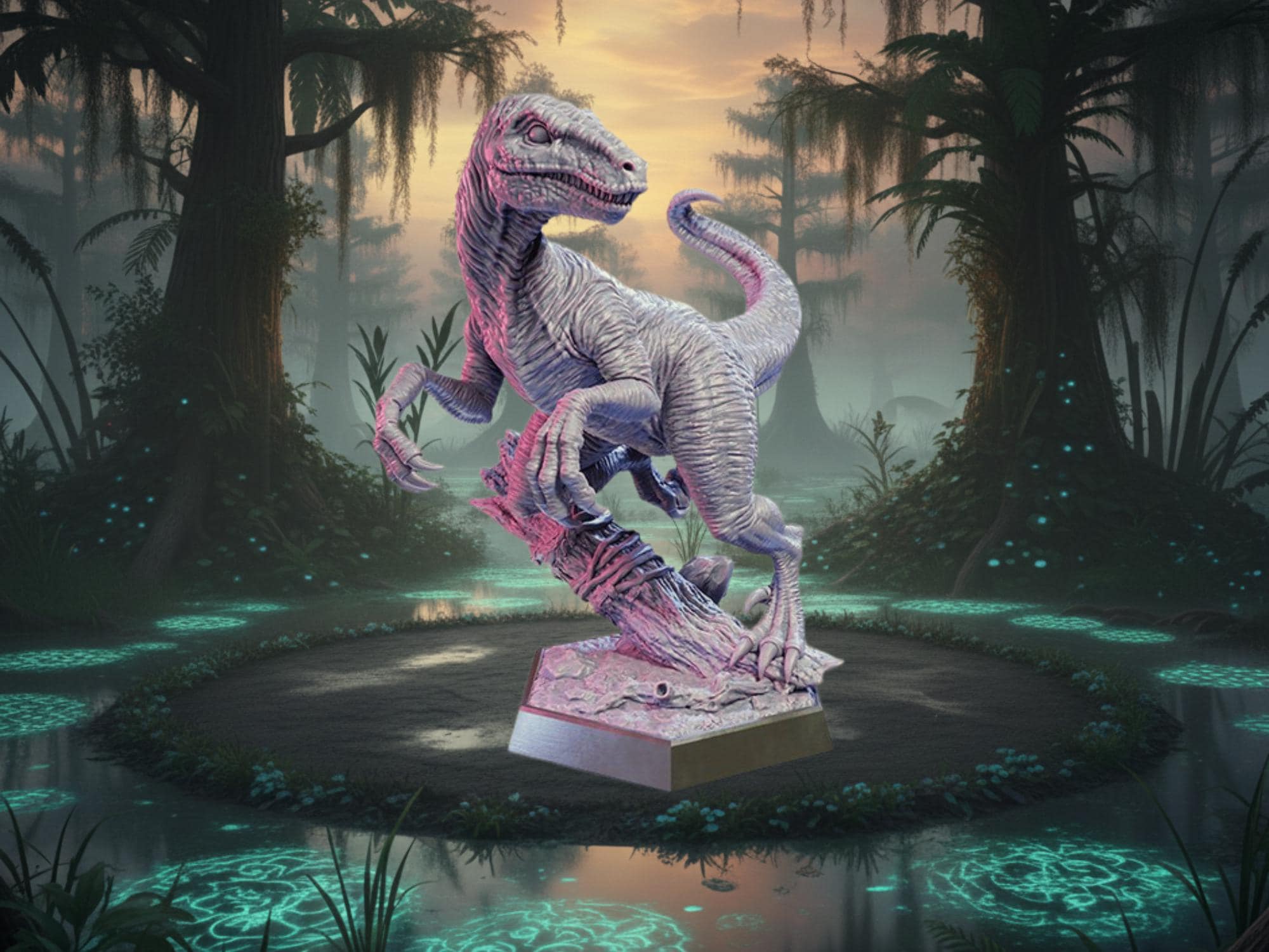 Velociraptor Dinosaur Miniature – Prehistoric Raptor Warrior Tabletop ...