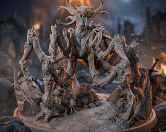 Spider Queen Lolth Boss Miniature | Drider Matriarch for DnD, Pathfinder | Underdark Demon Goddess 28mm 32mm 75mm 6" | 3D Printed Mini