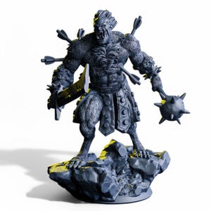 Resin Werebeast Kriegsherr Miniatur - Dark Fantasy Horror Boss Monster für D&D, Pathfinder, RPG und Kriegsspiele (28 mm/32 mm/75 mm/6.5&quot;)