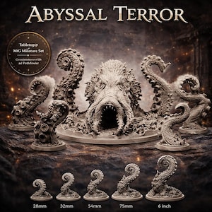 Large Kraken Miniature | Norse Sea Monster Resin Figure for Tabletop RPG, D&D, Pathfinder, Wargames | Unpainted Fantasy 28mm and 32mm Scale