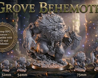 Forest Troll Warlord Miniature – Woodland Brute Boss Monster 32mm 75mm 6 Inch Fantasy RPG Tabletop Collector Statue