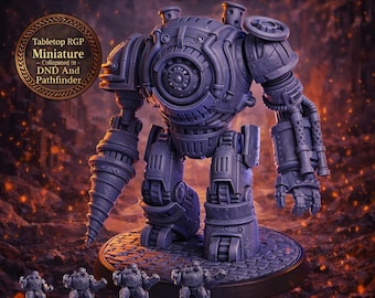Steampunk-golemminiatuur – Clockwork Construct RPG-tafelblad 28 mm 32 mm 54 mm 75 mm 6 inch-beeldje