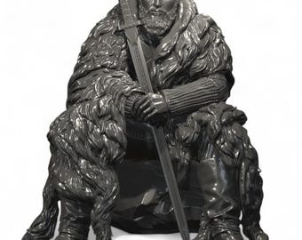 Vikings Bjorn Ironside King Statue | History Channel Viking Figure | Norse Warrior Resin Collectible | Ragnar Son Figurine 3” 6.5”