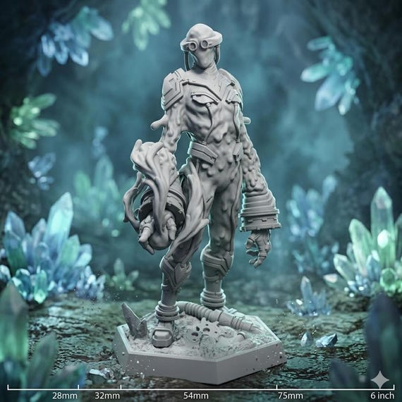 Alien Bio Mechanical Miniature Sci Fi Horror Creature Cyborg