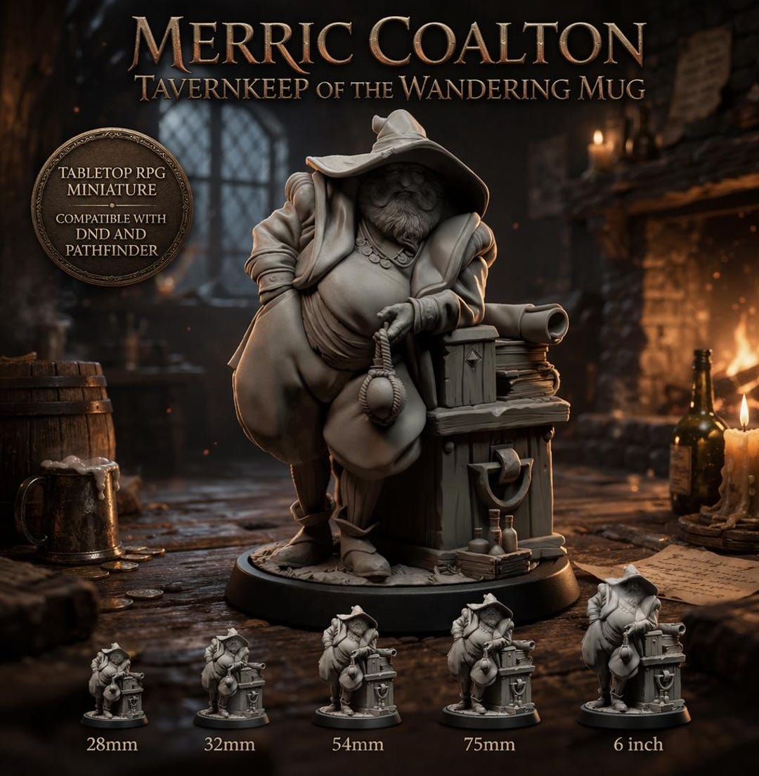 Rpg Innkeeper Tavern Keeper Miniature NPC DND RPG Mini Innkeeper Character Pathfinder ...