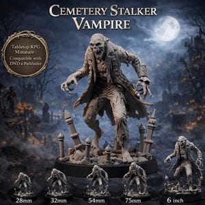 Miniatura de resina del Señor Vampiro Nosferatu para juegos de rol de mesa de terror DnD Pathfinder y estatua coleccionable de 16,5 cm.