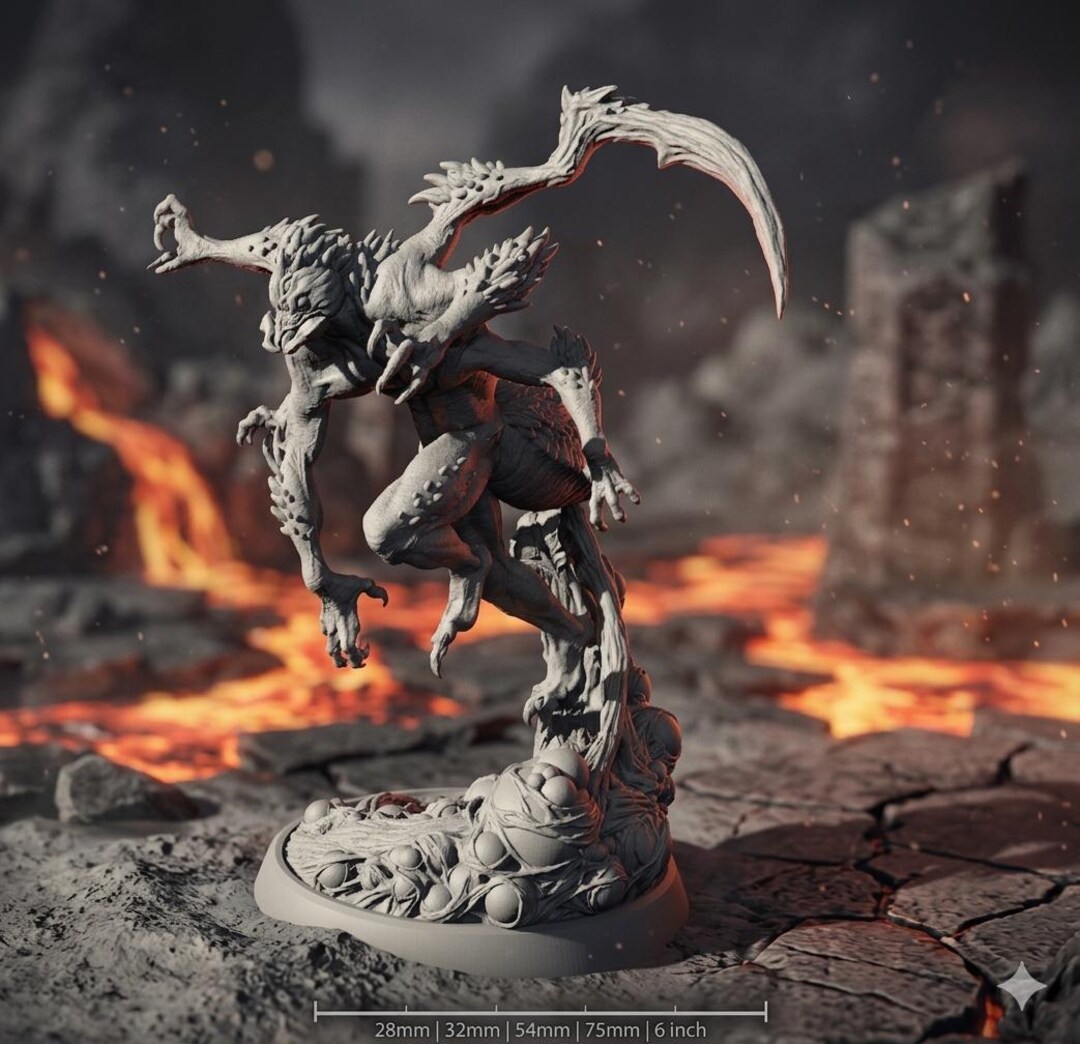 Ravager Broodfiend Resin Miniature – Multi-limb Demon Aberration ...