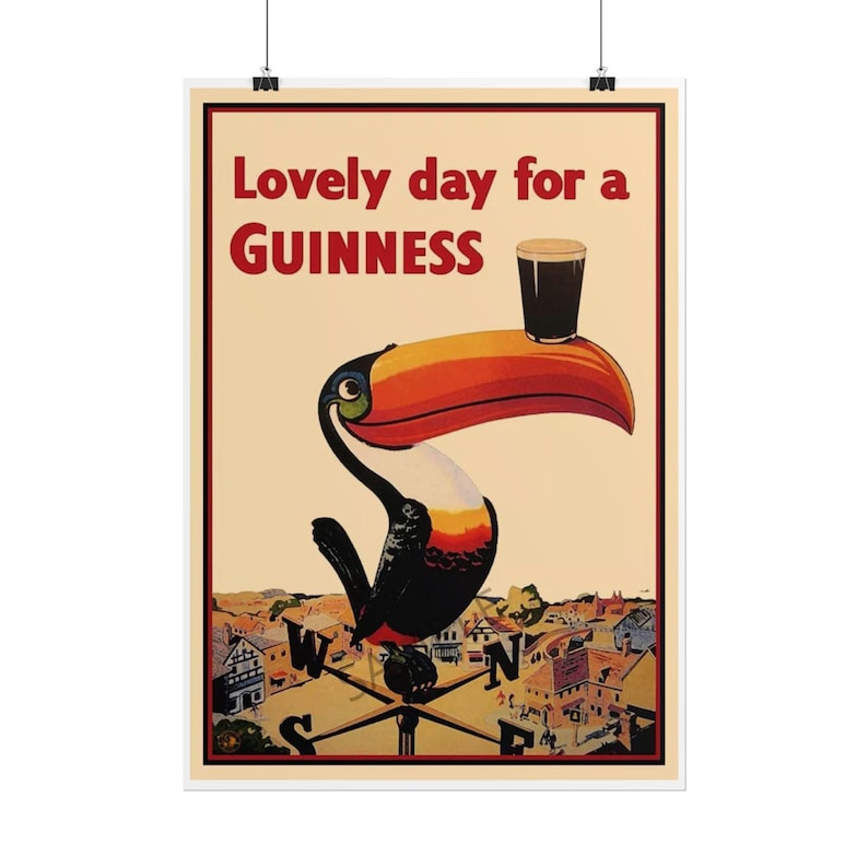 Vintage Guinness Toucan Poster – Retro Pub Wall Art image 2