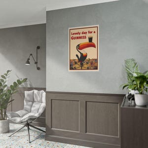 Vintage Guinness Toucan Poster – Retro Pub Wall Art image 9