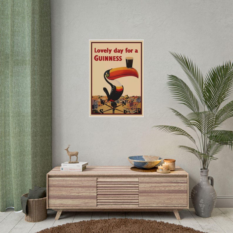 Vintage Guinness Toucan Poster – Retro Pub Wall Art image 8
