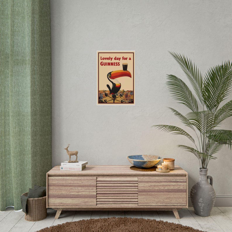 Vintage Guinness Toucan Poster – Retro Pub Wall Art image 4